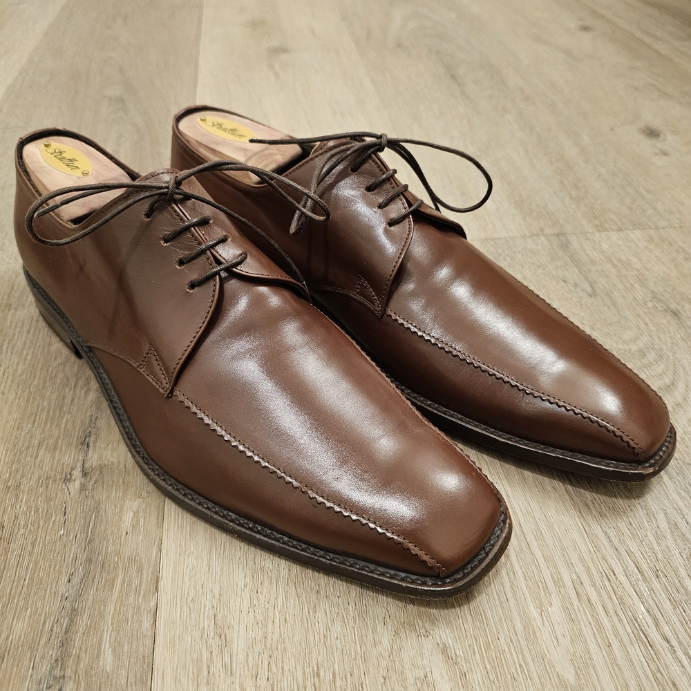 To Boot New York Adam Derrick Brown Cognac leather Oxford Derby